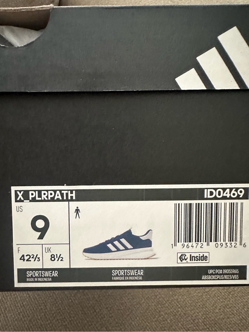 adidas Navy and White Cloudfoam Joggers - Picture 4 of 4